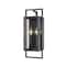 Z-Lite Lucian 2 Light Outdoor Wall Sconce, Black & Clear 598S-BK - alternate 1